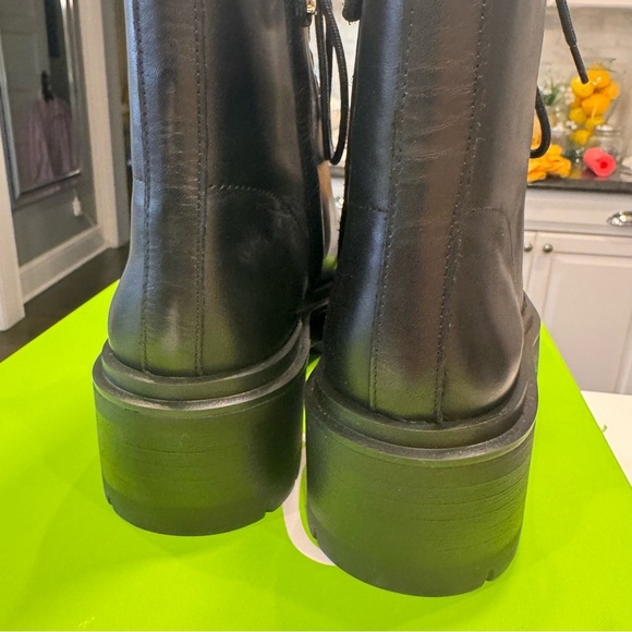 NEW! Sam Edelman Lovrin Women’s Black Leather Combat Boots Size 6 - Picture 5 of 13